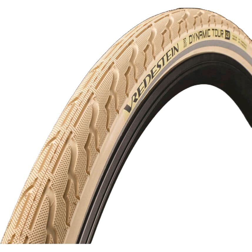 Vredestein buitenband Dynamic Tour 28 x 1.5/8 x 1.3/8 (37-622) reflectie creme